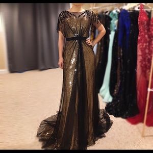 New Women Evening dresses gown with sleeves 3SQ